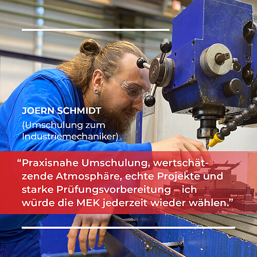 Ein aktueller Umschüler aus dem Bereich Industriemechanik hat uns erzählt, wie...